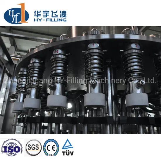 Embotellado completamente automático de bebidas minerales Planta embotelladora de agua mineral Refrescos/cerveza/vodka Embalaje de llenado Agua potable Máquina llenadora de botellas de vidrio